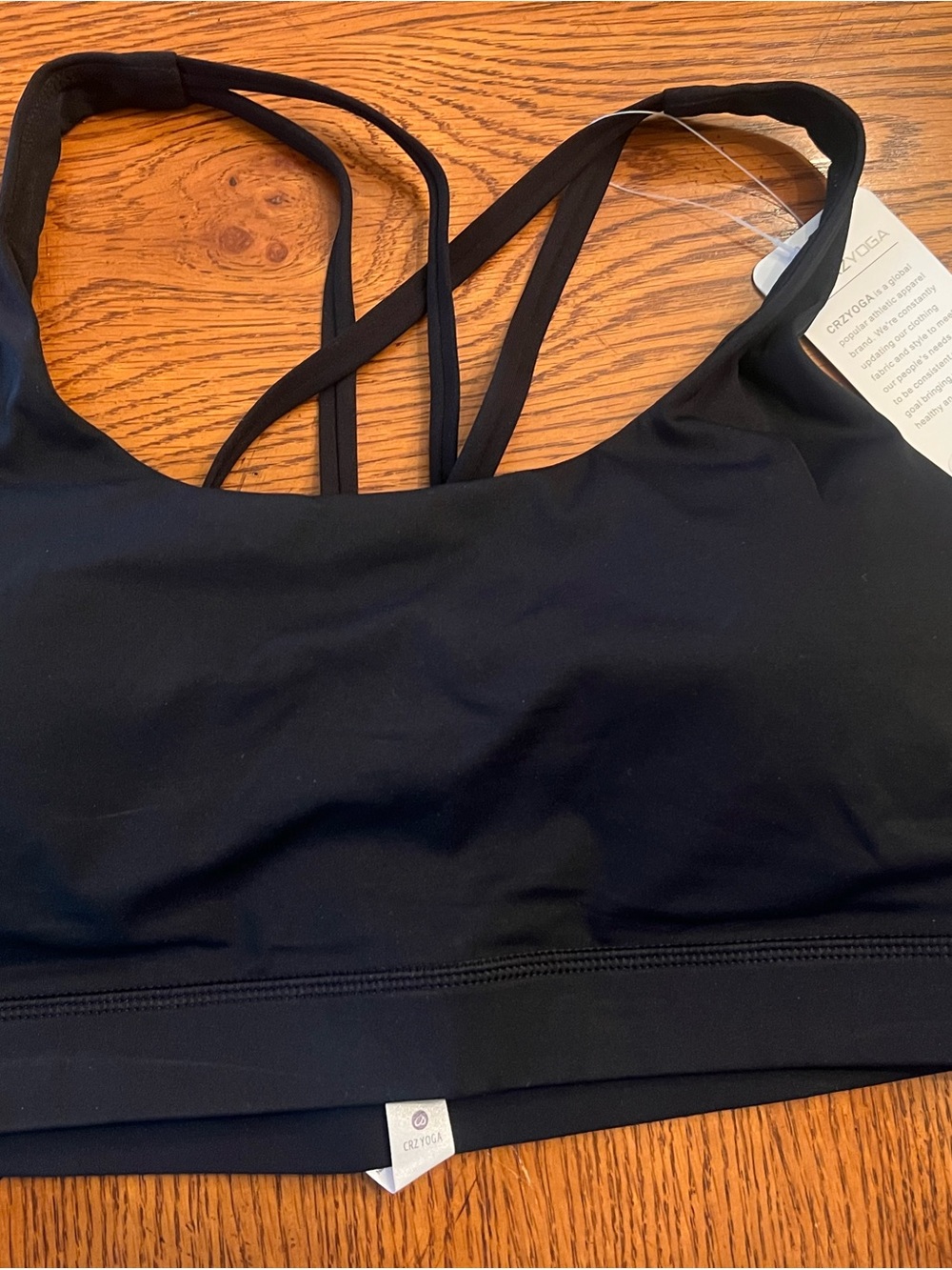 CRZ YOGA Black Strappy Low-Impact Sports Bra
